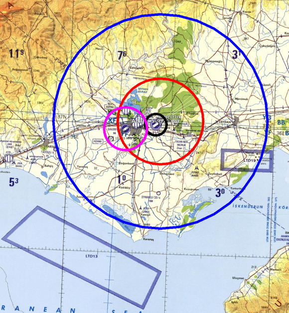 Airspaces around LTAG